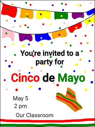 image of sample invition to Cinco de Mayo celebration