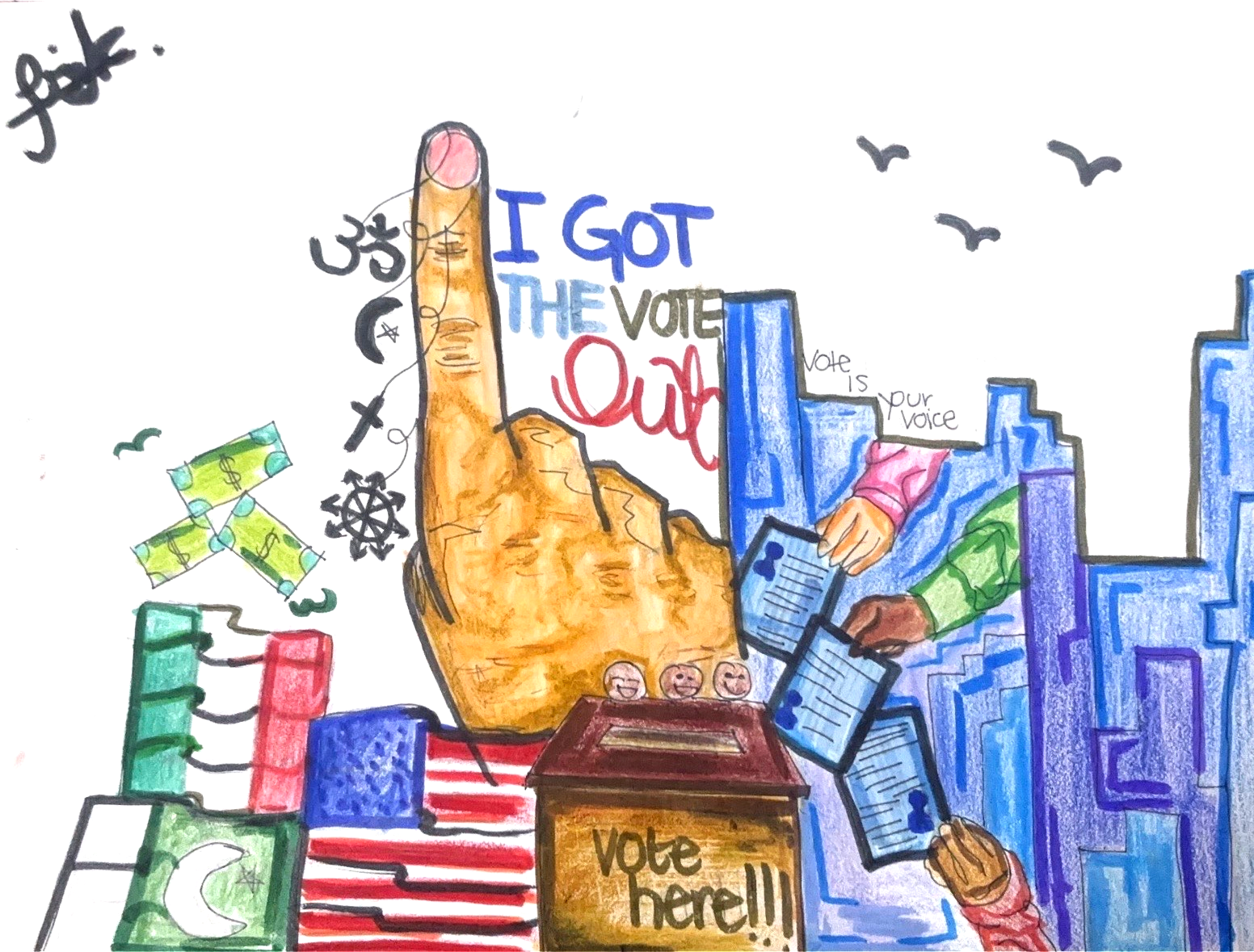 image of Fiza Kamren's Get Out the Vote contest submission